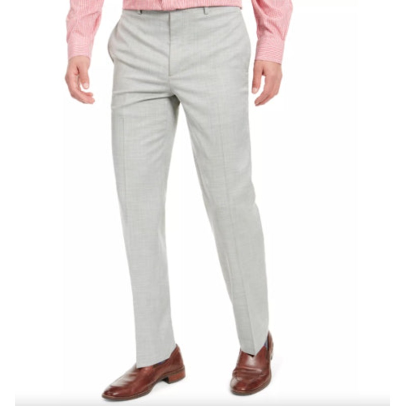 LAUREN RALPH LAUREN Men's Classic-Fit UltraFlex Sharkskin Pants 40 x 32 Green