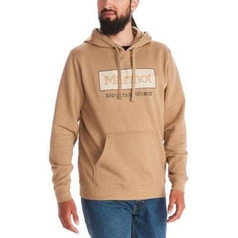 Marmot Men's Marmot Mountain Works Hoodie Sweat Shirt Large Sandbar
