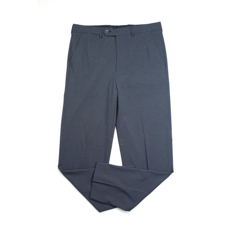 Nautica Men's Modern-Fit Bi-Stretch Suit Pants Check Charcoal 30 x 32 Flat Pant