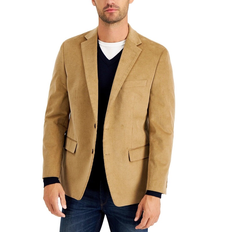 Club Room Men's Corduroy Classic-Fit Sport Coat 36S Camel Brown
