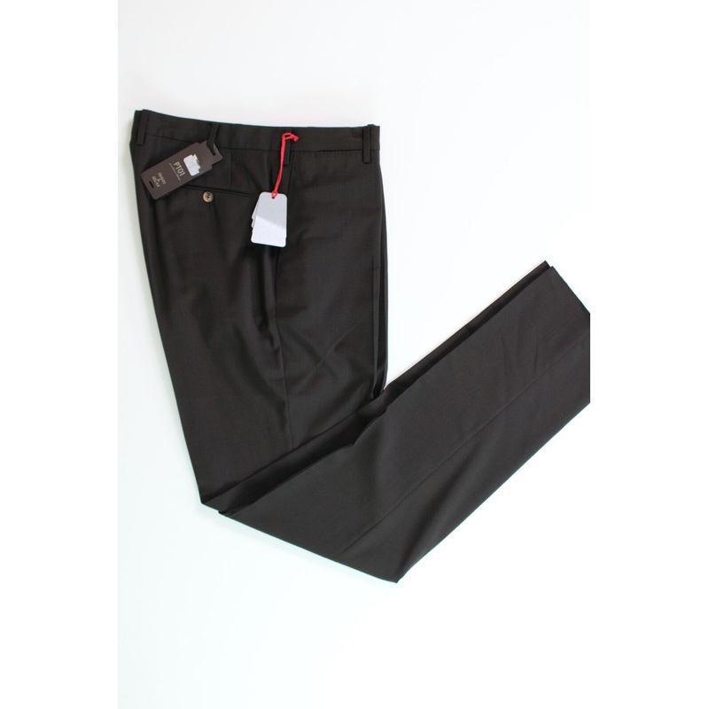 PT Torino PT01 Mens Modern Fit Stretch Dress Pants EU 54 US 38 Brown Wool $395