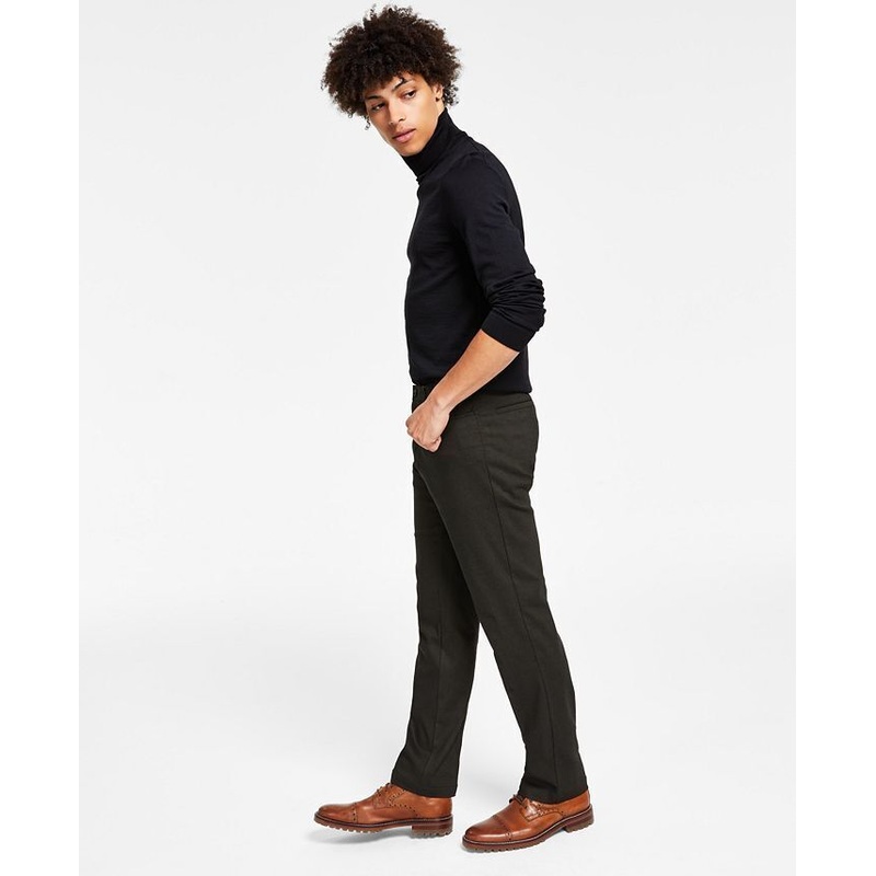 Tommy Hilfiger Men's Twill Pants 38 x 32 Flex Modern Fit Four-Pocket Olive Green