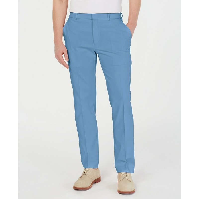 Tommy Hilfiger Modern-Fit TH Flex Stretch Comfort Dress Pants 38 x 30 Blue