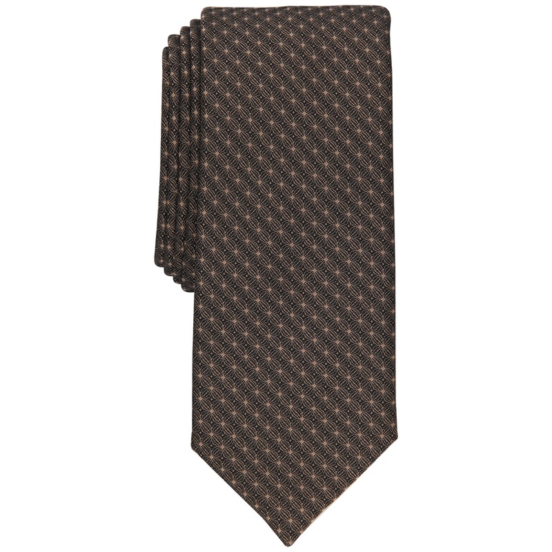 Alfani Mens Desmet Orien Slim Taupe Tie OS