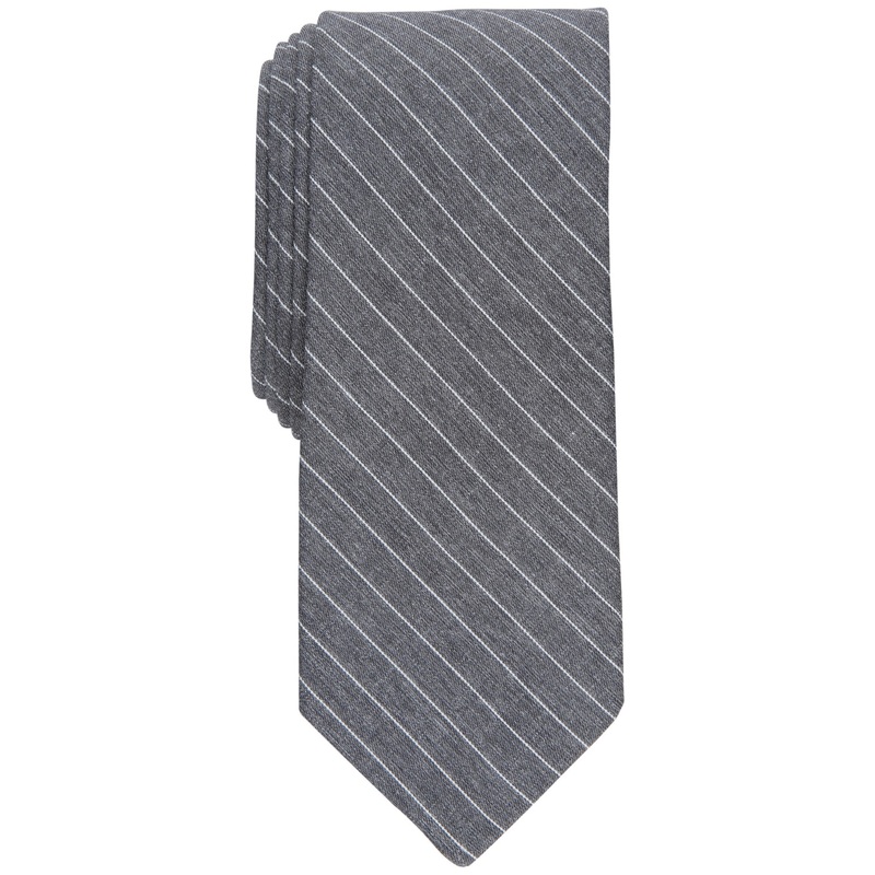 Bar III Men's Vernon Stripe Tie Grey Necktie