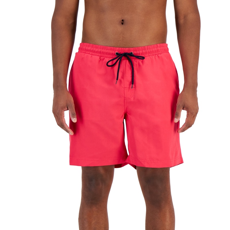 Club Room Men's Quick Dry Performance Solid 7" Swim Trunks Pink Peacock XL