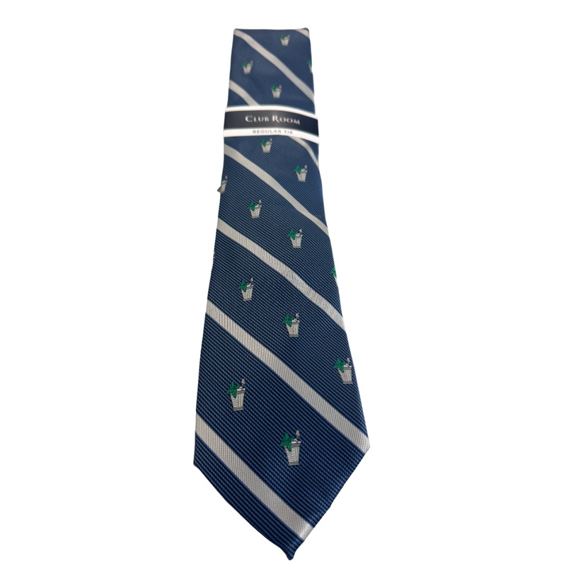 Club Room Mens Mint Julep Conversation Navy Blue Necktie Tie