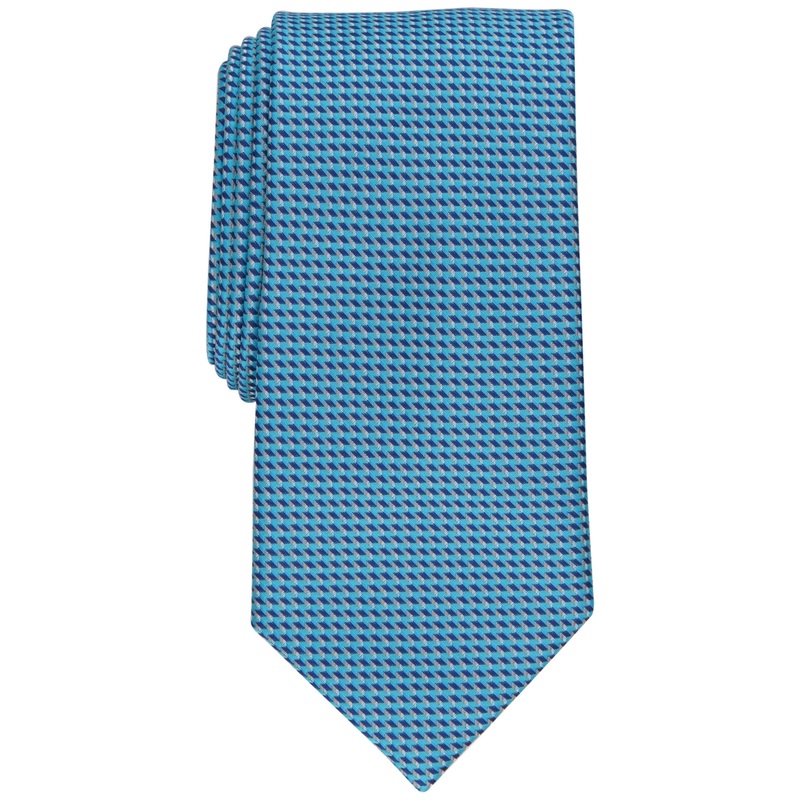 Perry Ellis Mens Gains Mini Print Tie Light Blue One Size Necktie