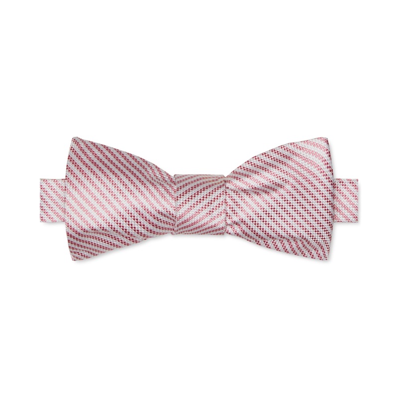 Tommy Hilfiger Mens Pre-Tied Pink Oxford Bow Tie OS