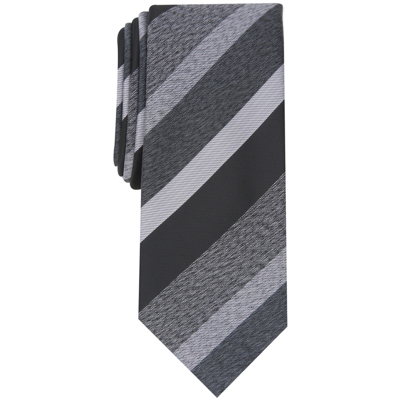 Alfani Men's Cormack Striped Slim Necktie Grey