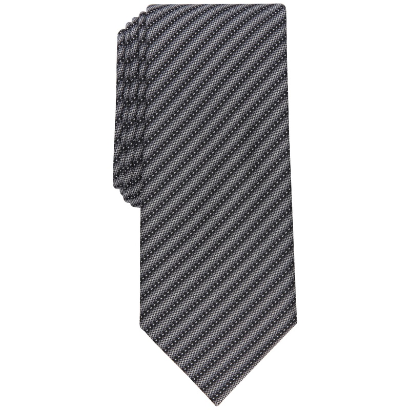 Alfani Men's Fade Striped Slim Tie Grey Necktie