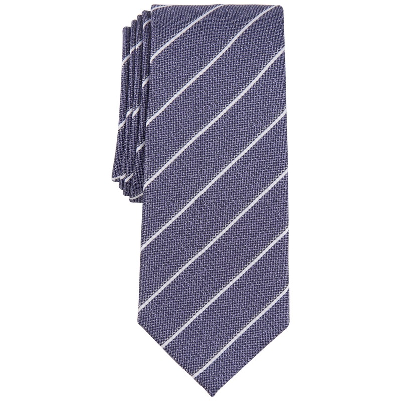 Alfani Men's Jacobus Stripe Tie Lilac Purple Combo Necktie