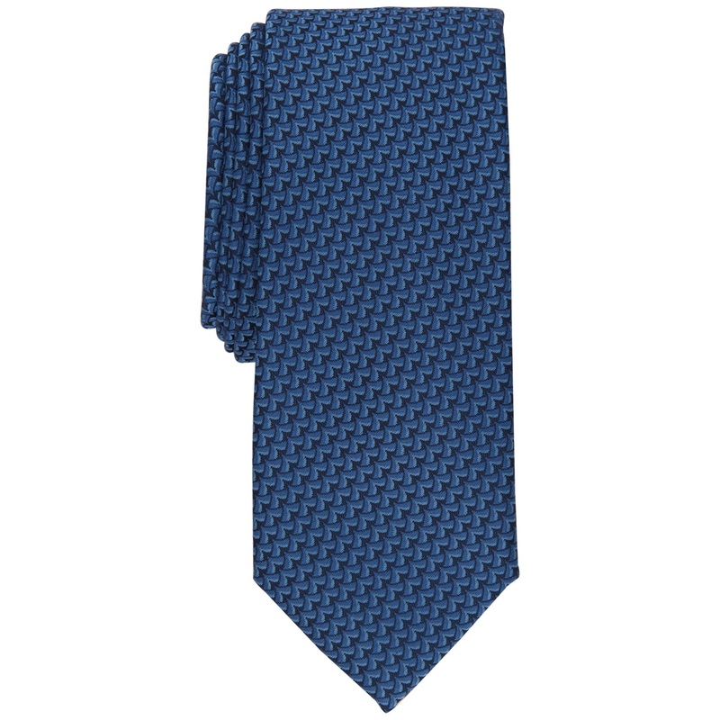 Alfani Men's Scott Slim Mini Neat Necktie Indigo