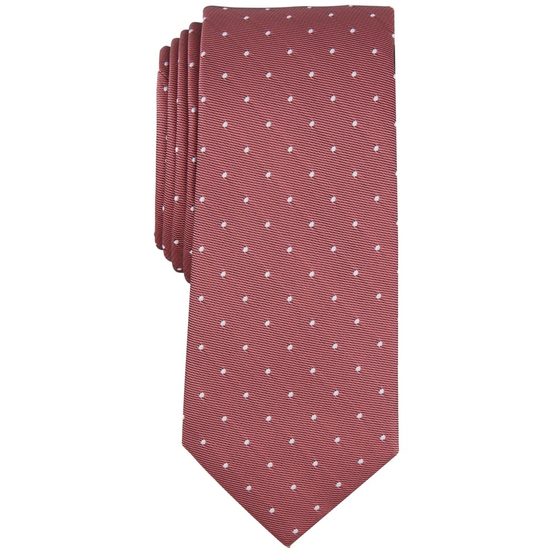 Alfani Men's Utopia Dot Necktie Coral Red