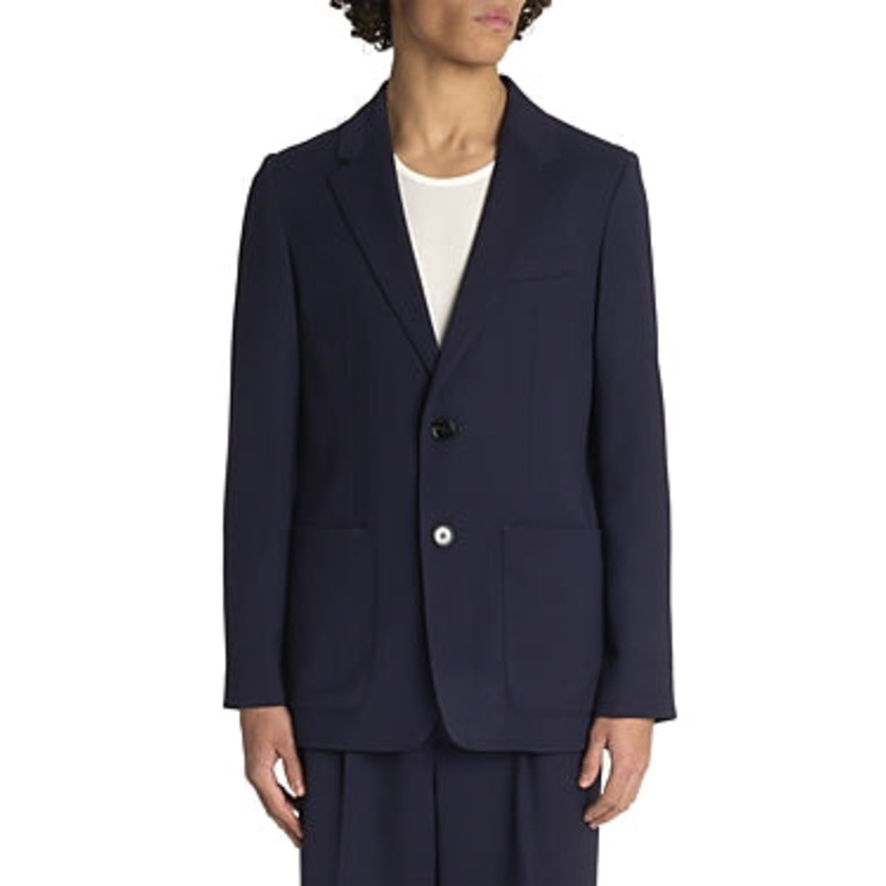 Ami Mens Regular Fit Italian Two Button Blazer Sport Coat EU 48 US 38R Navy Blue