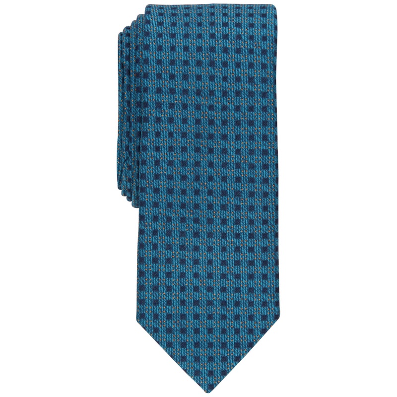 Bar Iii Men's Micro Melange Neat Tie Teal Blue Necktie