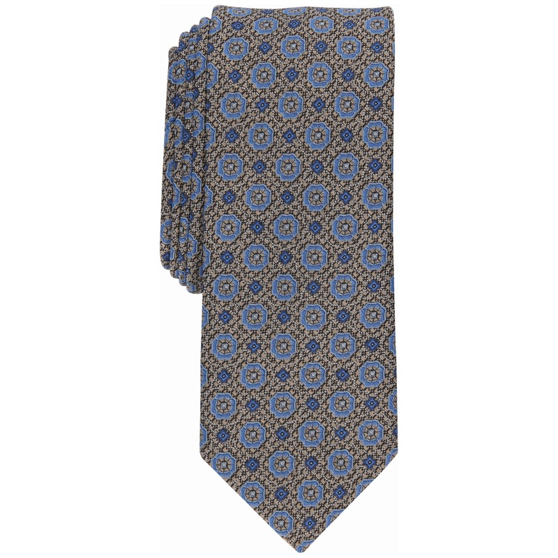 Bar Iii Men's Tanner Neat Skinny Tie Taupe Grey Necktie