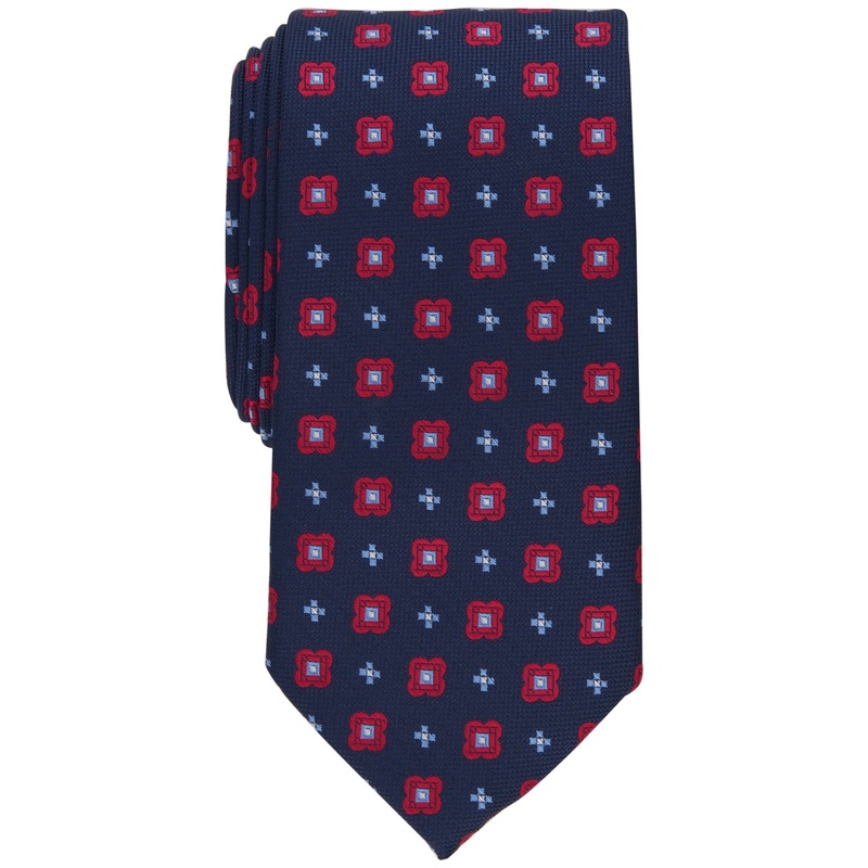 Club Room Men's Red Classic Geo Neat Tie