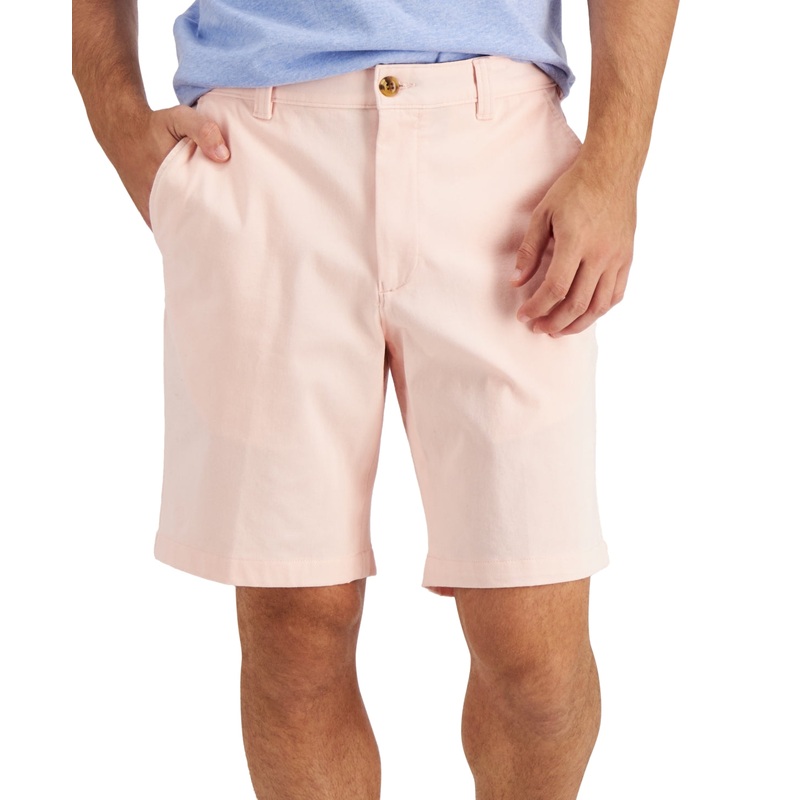 Club Room Men's Regular-Fit 9 4-Way Stretch Shorts Soft Shell Pink 44