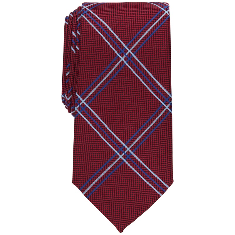 Club Room Mens Red Otero Grid Tie