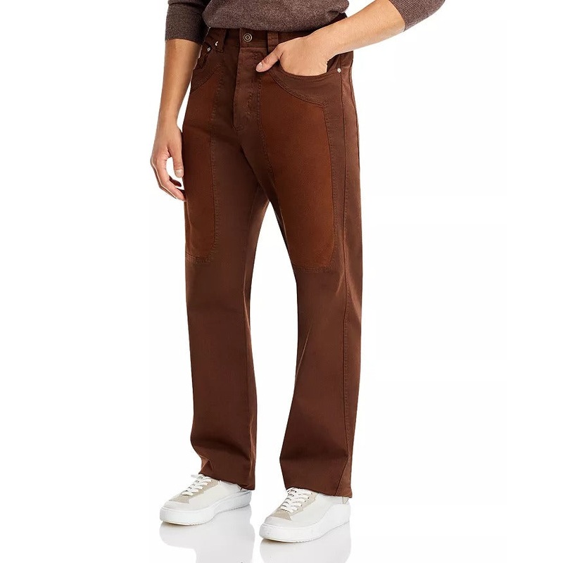 Winnie New York Men's Paneled Bootcut Jeans Brown 28 Waist