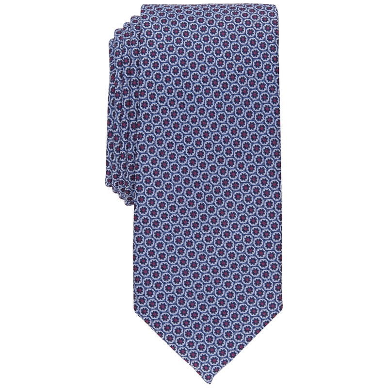 Alfani Men's Abby Slim Tie Berry Blue Necktie