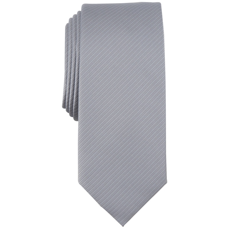 Alfani Men's Andree Solid Tie Light Grey Necktie