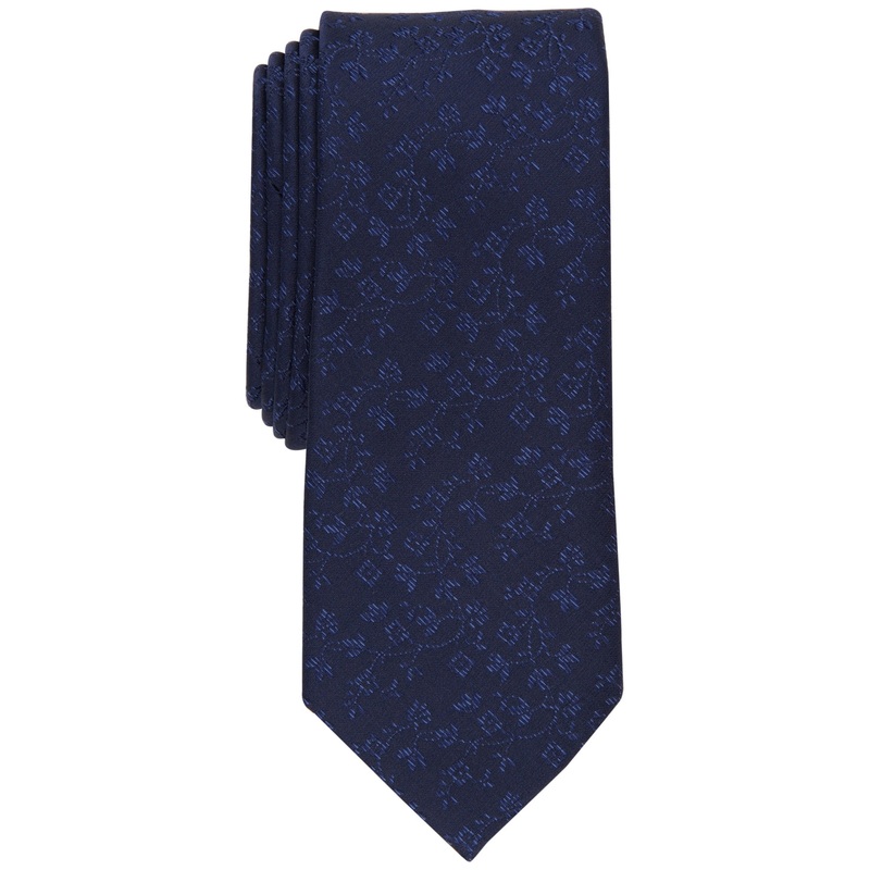 Bar III Men's Frost Tonal Floral Tie Blue