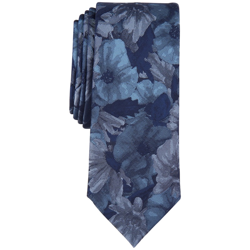 Bar III Men's Kissemee Floral Tie Denim Blue