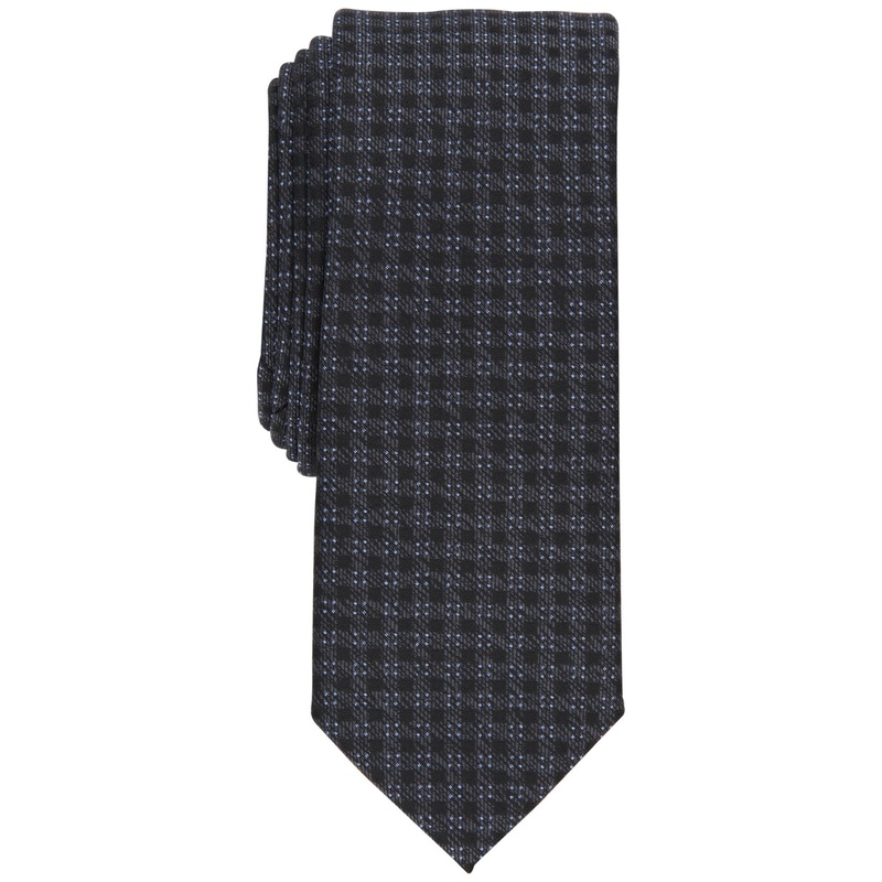 Bar III Men's Micro Melange Neat Tie Black