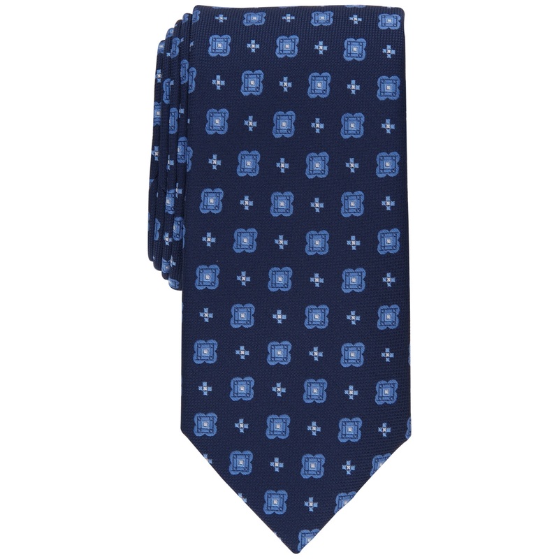 Club Room Men's Classic Geo Neat Tie Royal Blue Necktie