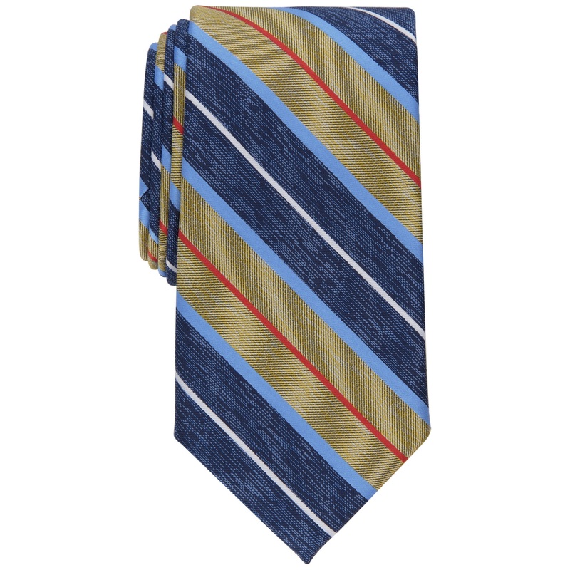 Club Room Men's Delancey Stripe Tie Yellow Necktie