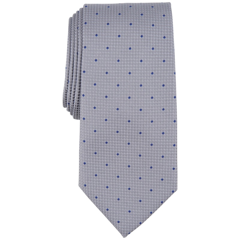 Club Room Men's Florence Dot Tie Grey Necktie