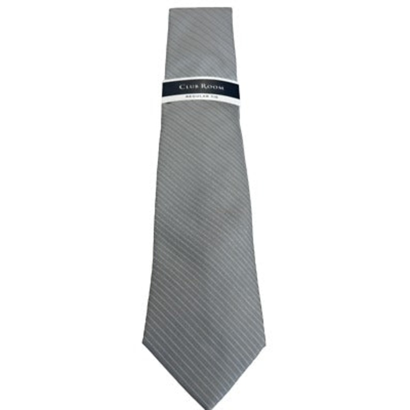 Club Room Men's Kane Ties Charcoal Grey Necktie