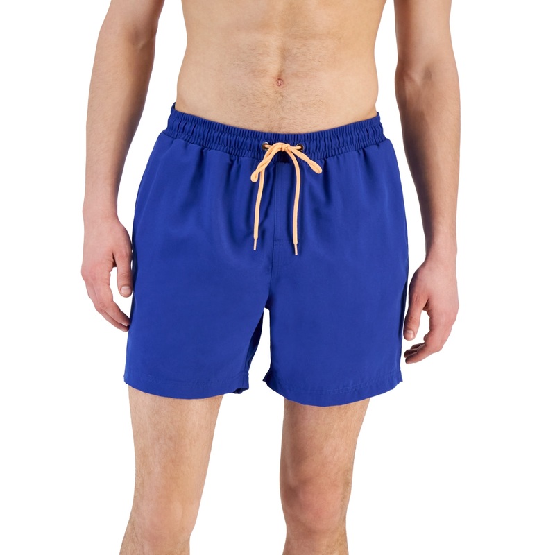 Club Room Men's Quick Dry Performance Solid 5" Swim Trunks New Cerulean Blue XL