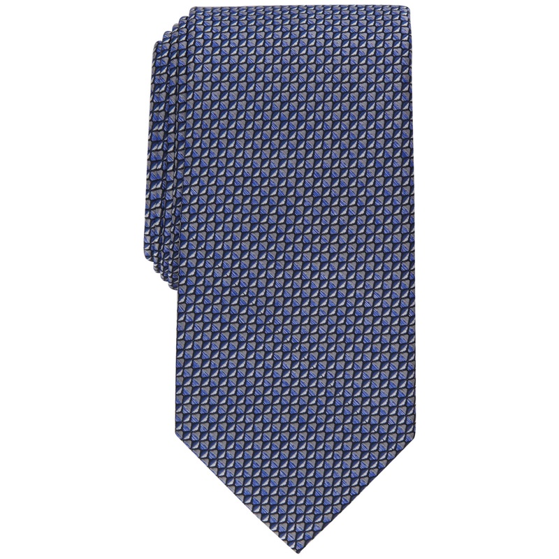 Perry Ellis Men's Serrano Mini Neat Tie Blue Necktie
