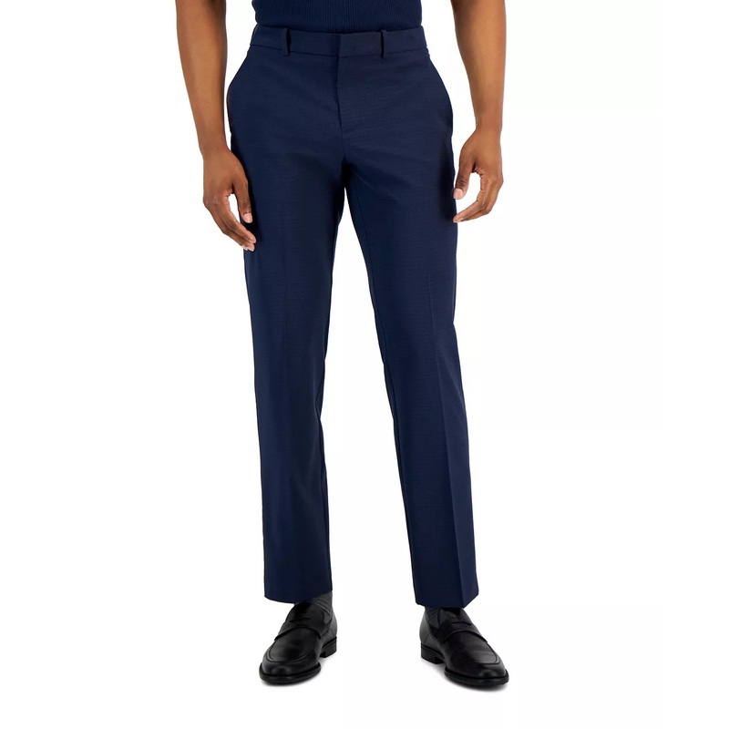 Perry Ellis Portfolio Men's Modern Fit Resolution Dress Pants Navy 40 x 30