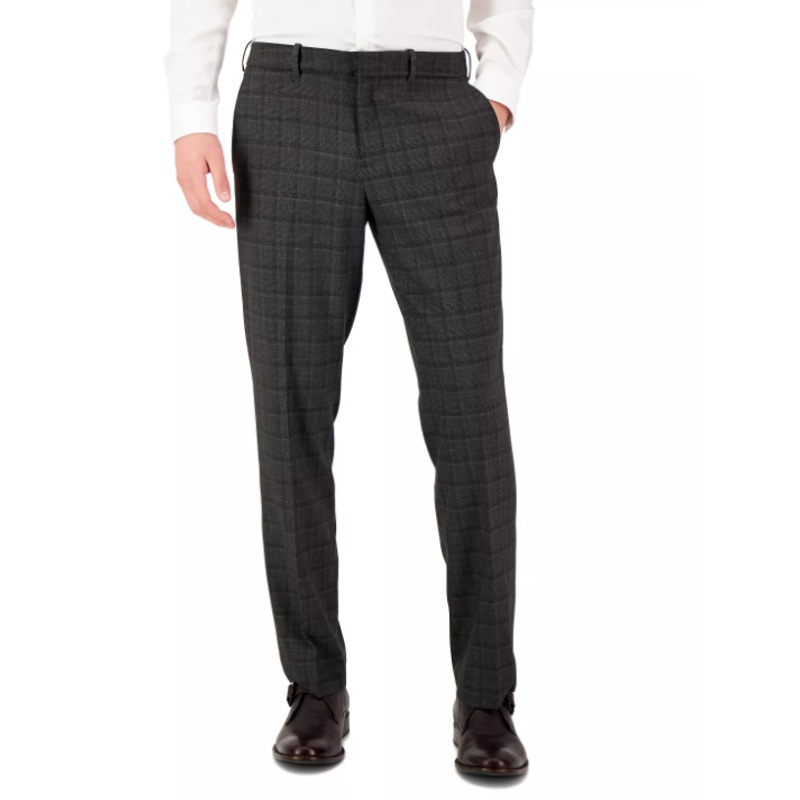 Perry Ellis Portfolio Men's Modern Fit Solid Resolution Pants Charcoal 30 x 30