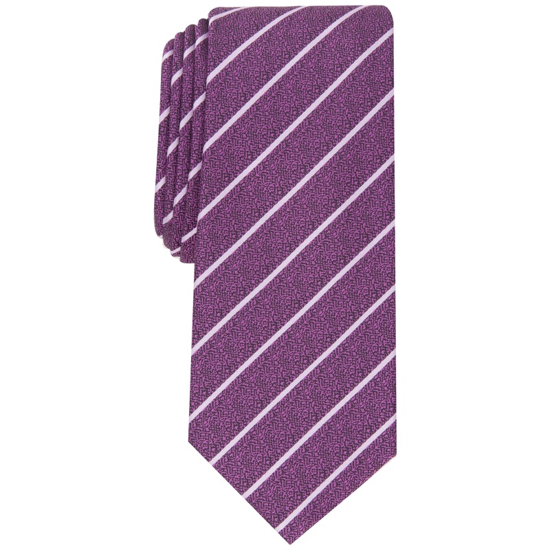 Alfani Men's Primrose Stripe Necktie Berry