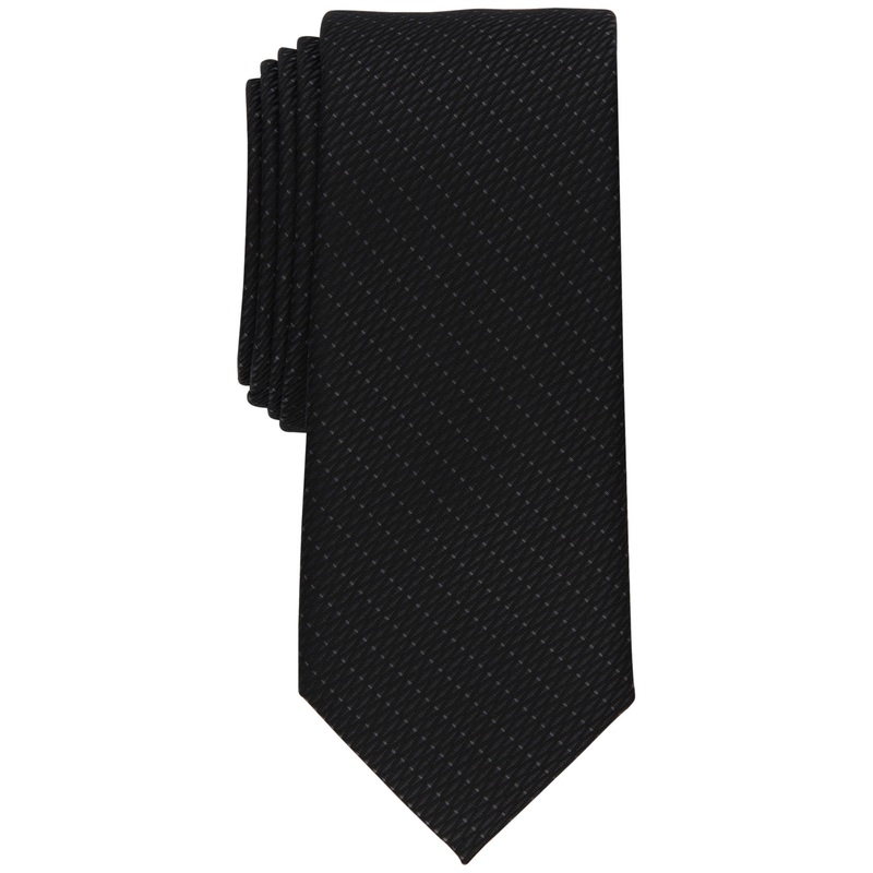 Alfani Men's Slim Geo Neat Tie Black Necktie