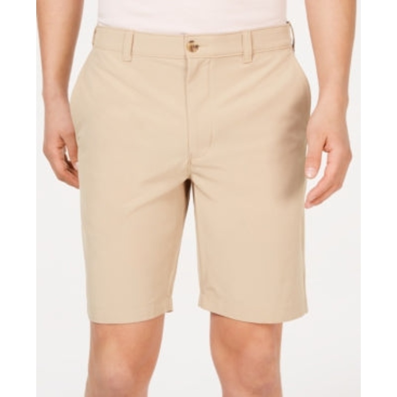 Club Room Men's 4 Way Stretch 9" Eco Tech Shorts Khaki 40