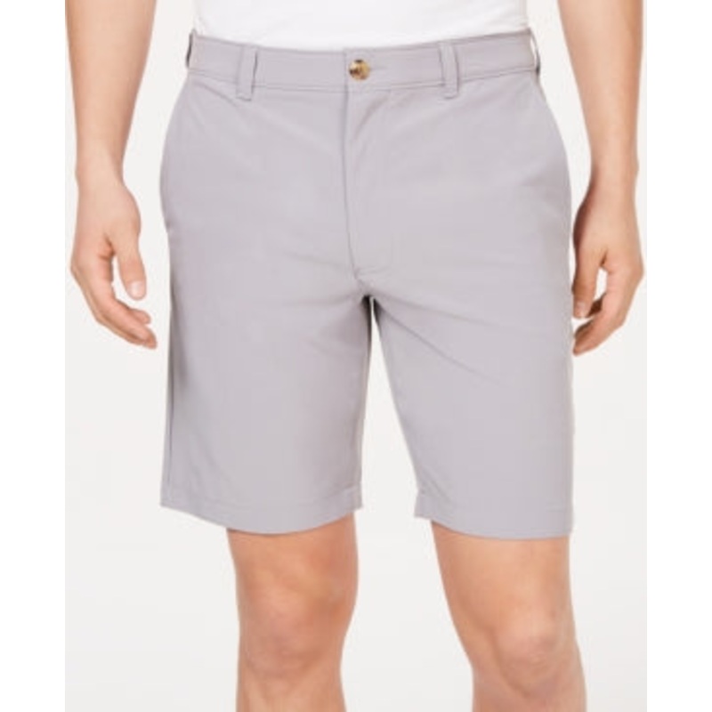 Club Room Men's 4 Way Stretch 9" Eco Tech Shorts Sleet 42