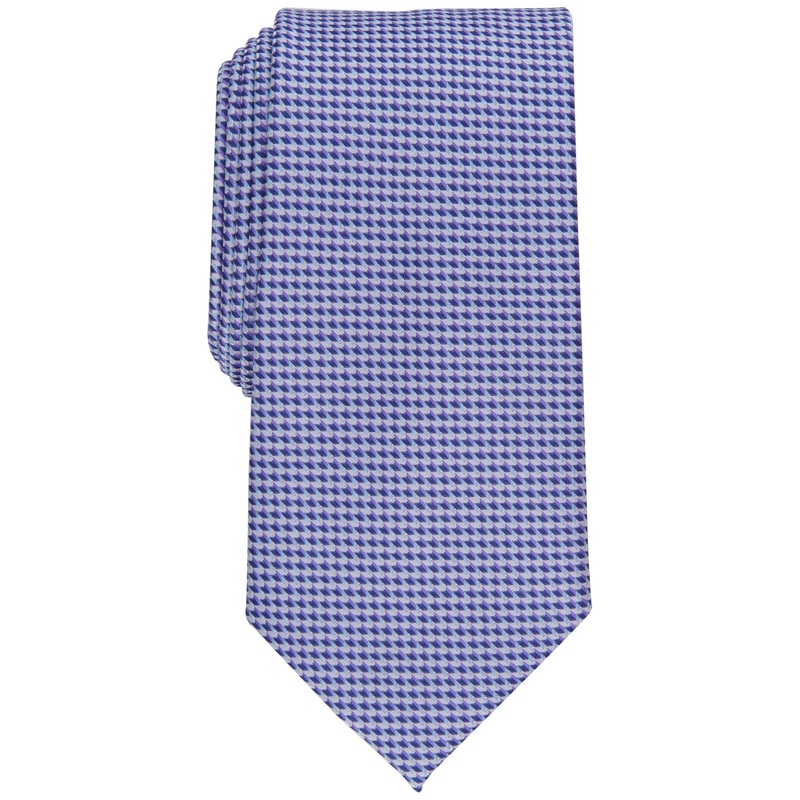 Perry Ellis Men's Gaines Mini Print Tie Blue Purple Necktie