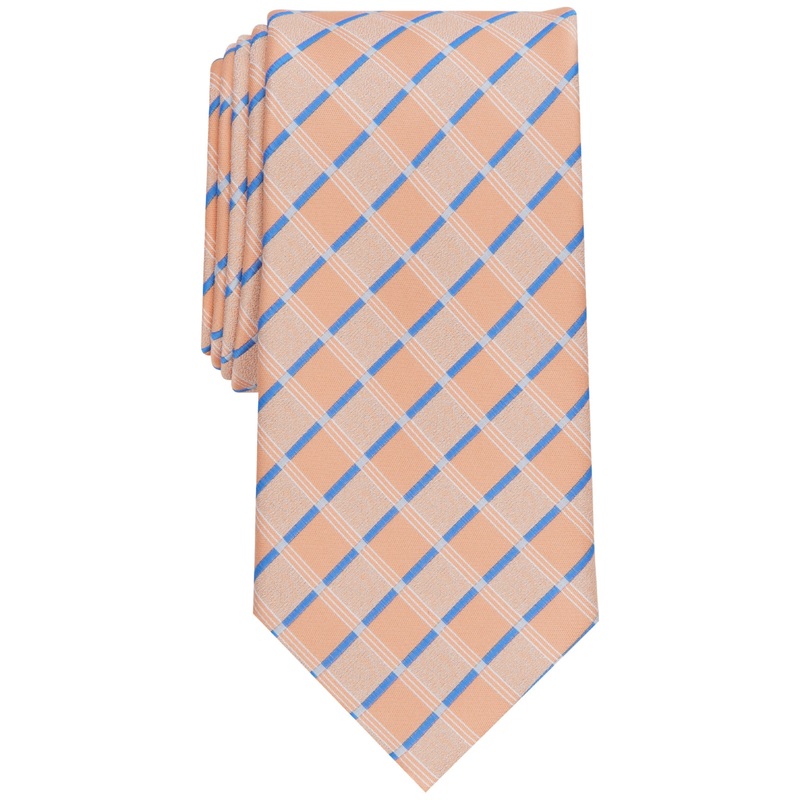 Perry Ellis Men's Geometric Print Tie Orange Necktie