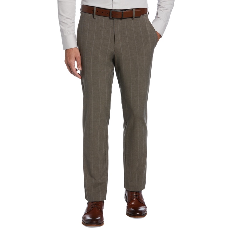 Perry Ellis Portfolio Men's Modern Fit Suit Dress Pants Dark Beige 36 x 34