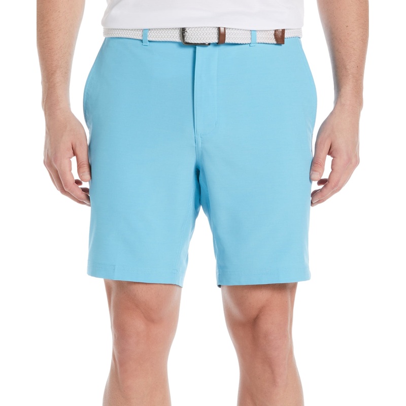 Pga Tour Men's Flat Front Cross Over 8 Golf Shorts Blue Grotto 32