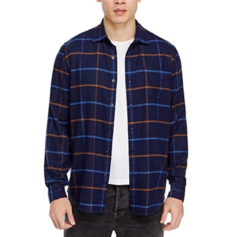 The Men's Store  Regular Fit Long Sleeve  Shirt Blue Large