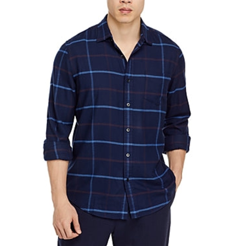The Men's Store  Regular Fit Long Sleeve  Shirt Blue Small