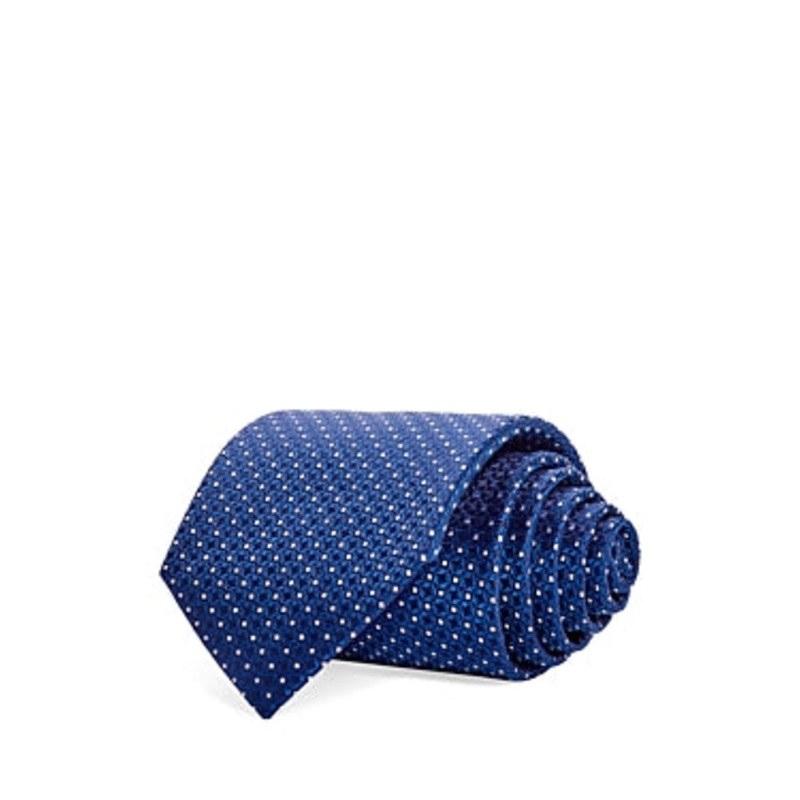 The Men's Store  Solid Silk Skinny Tie Blue Combo Necktie