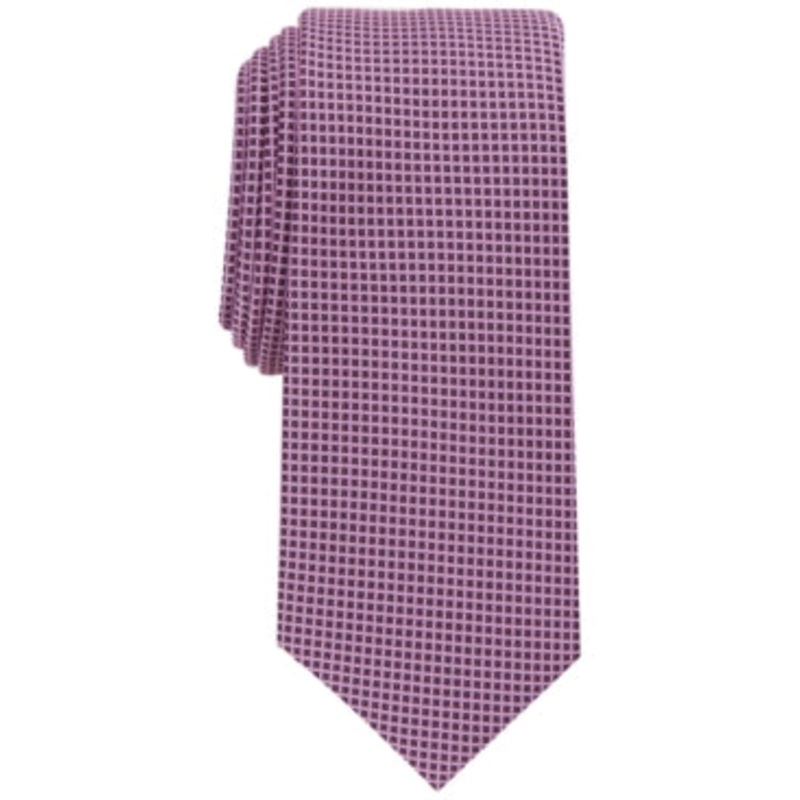 Alfani Men's Beverson Mini Tie Pink Necktie